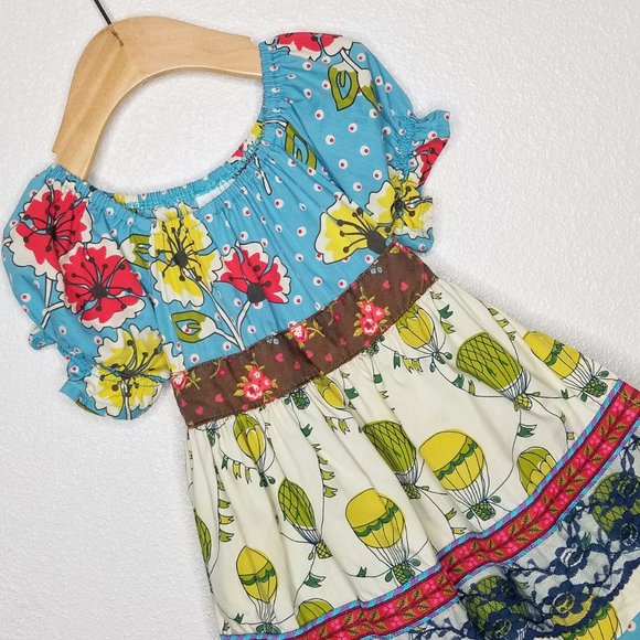 Matilda Jane Size 4 Homegrown Peasant Paint By Numbers Apron Dress Girls #2869 - Picture 3 of 7